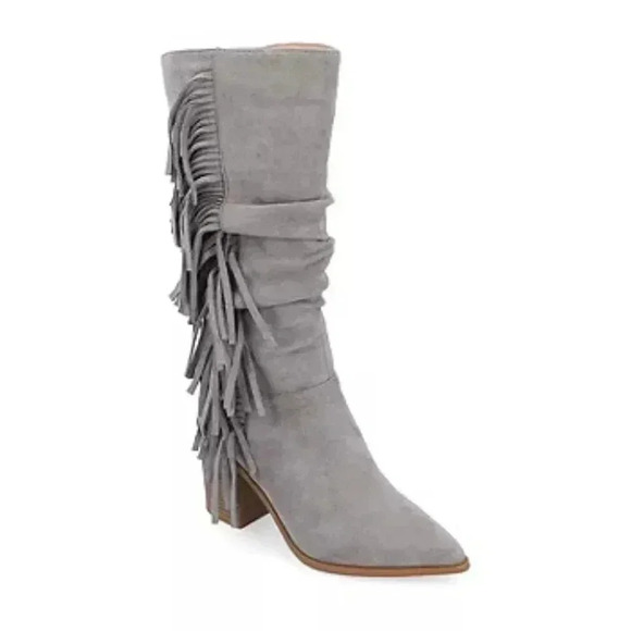 Hartly Women's Stacked Heel Dress Boots from the Journee Collection 7.5 - Picture 3 of 6